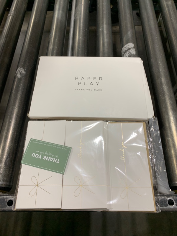 Photo 1 of Elegant Ribbon-Style Money Cards with Envelopes Set - 20 Cards with Gold Foil