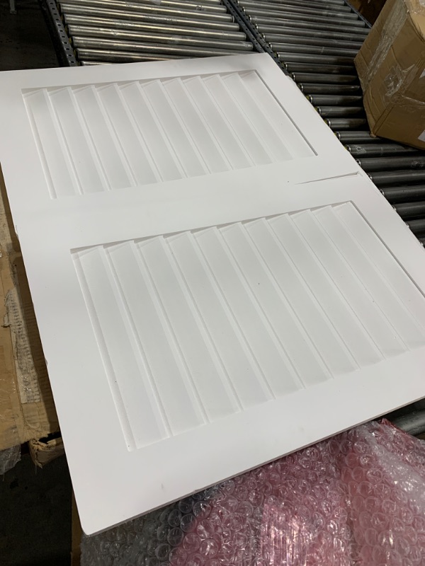 Photo 2 of (2 pack) 24"W x 36"H Rectangle Surface Mount PVC Gable Vent: Non-Functional, w/ 3-1/2"W x 1"P Standard Frame
