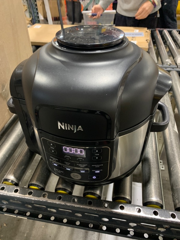 Photo 2 of Ninja OS301 Foodi 10-in-1 Pressure Cooker and Air Fryer with Nesting Broil Rack, 6.5 Quart, Stainless Steel