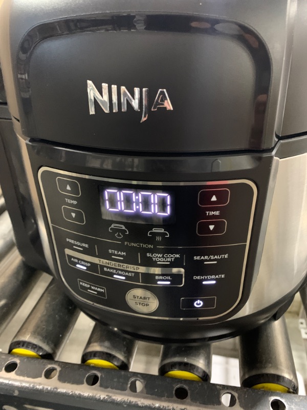 Photo 3 of Ninja OS301 Foodi 10-in-1 Pressure Cooker and Air Fryer with Nesting Broil Rack, 6.5 Quart, Stainless Steel