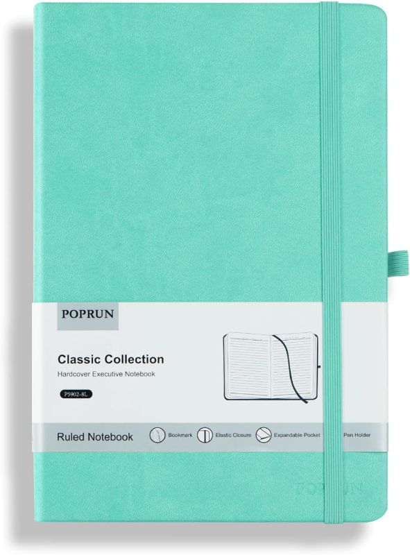 Photo 1 of POPRUN A5 Lined Journal Notebooks, Hardcover Notebook 5.5 x 8.3 inch, 240 Pages Classic College Ruled 