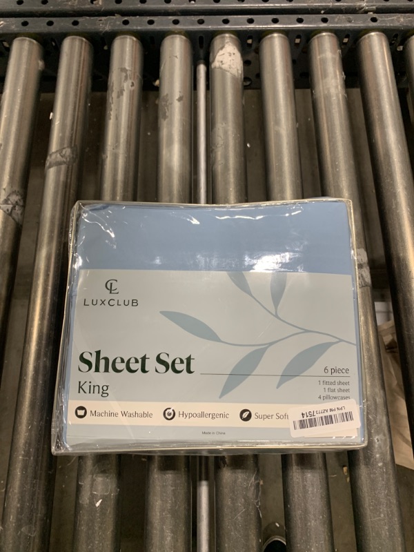 Photo 2 of 6 Piece Bamboo Sheet Set w/18 inch Deep Pocket by LuxClub,King