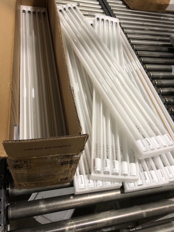 Photo 2 of Sunco 30 Pack T8 LED Tubes 4FT Fluorescent Replacement Bypass Ballast or Plug and Play 20W 2400 LM 6000K Daylight Deluxe Ballast Compatible Single Ended or Double Ended Hybrid Type A+B Clear Lens