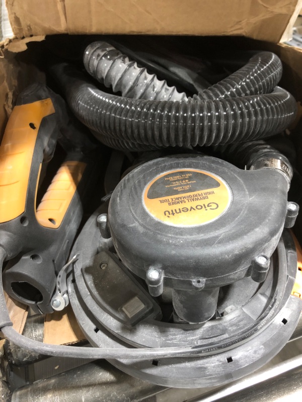 Photo 1 of Drywall Sander, 7-amp Powerful Electric Drywall Sander with Vacuum Attachment, Auto Dust Collection, 7 Variable Speed 900-1800RPM, Dustless Wall Sander with 25’ Power Cord for Popcorn Ceiling, Drywall PARTS ONLY