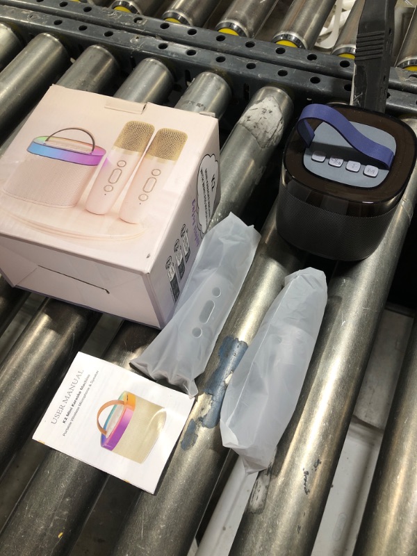 Photo 1 of YLL Karaoke Machine for Adults Kids, Portable Bluetooth Karokee Speaker with 2 Wireless Microphones, Singing Karaoke Machine Built-in LED Lights for Birthday Gifts, Family Home Party(Space Gray)