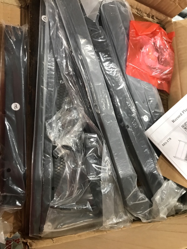 Photo 1 of HOYRR Record Player Stand,Turntable Stand,Record Player Table,Wall Mounted Record Player Stand,Vinyl Record Wall Mount,Vintage Ironwood Turntable Stand,Record Player Stand with Storage