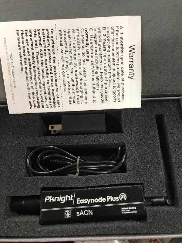 Photo 2 of Pknight 2.4G Wireless WiFi DMX Easynode Plus 3 Pin Mini DMX Controller with App WIFI-DMX PRO Using ArtNet/sACN Protocol