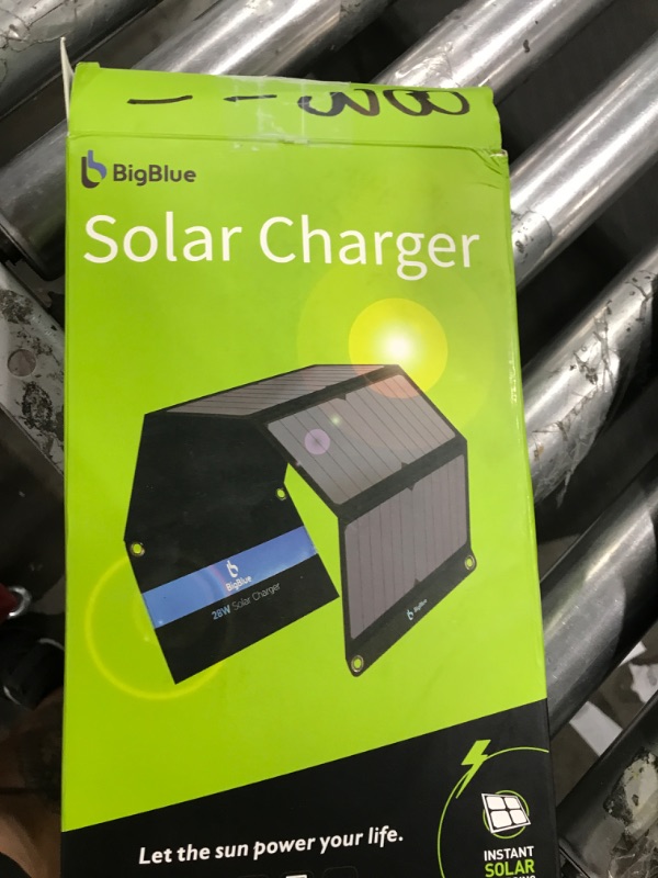 Photo 2 of [Upgraded] BigBlue 3 USB Ports 28W Solar Charger(5V/4.8A Max), Portable SunPower Solar Panel for Camping, IPX4 Waterproof, Compatible with iPhone 11/XS/XS Max/XR/X/8/7, iPad, Samsung Galaxy LG etc.
