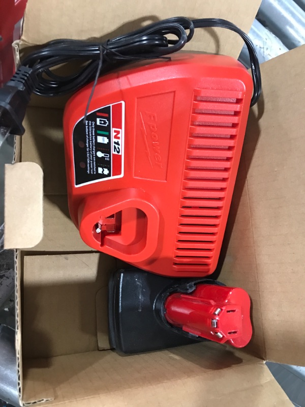 Photo 2 of 12V 6.0Ah Battery Charger Starter Kit Compatible with Milwaukee M12 Battery Replacement for Milwaukee 12Volt Batteries+