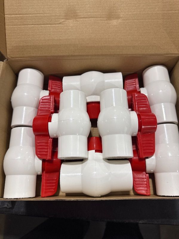 Photo 1 of Hiboom PVC Ball Valve SCH40 NPT Shut off Ball Valve Threaded with Easy to Rotate Handle, Rated at 150 Psi, Schedule 40 x Female Thread (8 Pcs,1 Inch)