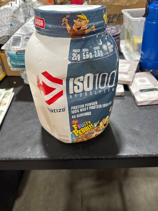 View 2 of ISO100 Hydrolyzed 100% Whey Protein Isolate - Fruity Pebbles (3 Lbs. / 46 Servings)
