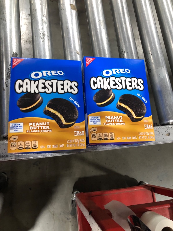 Photo 2 of *2 Pack* OREO Peanut Butter Creme Cakesters Soft Snack Cakes, 5 - 2.02 oz Snack Packs