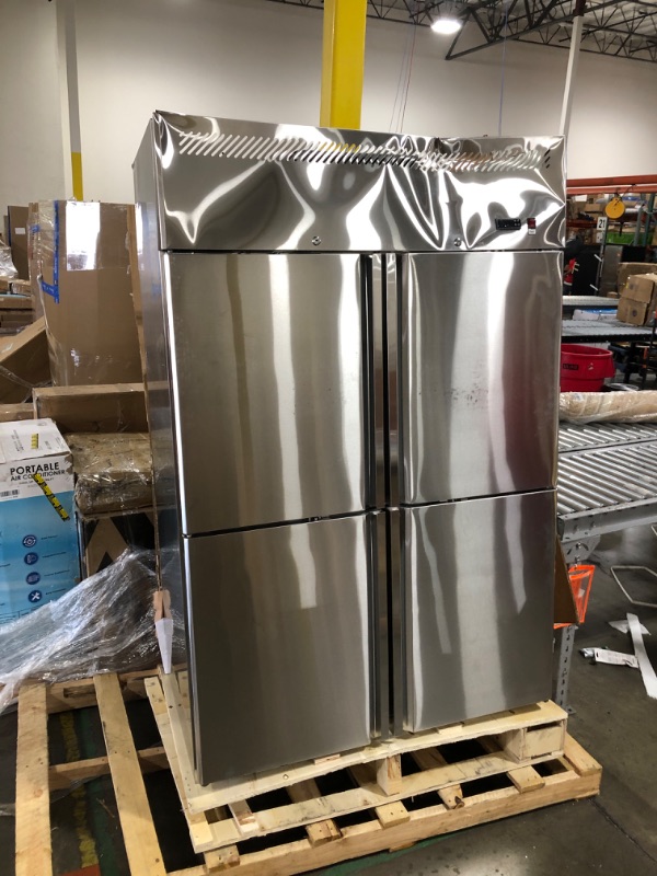 Photo 2 of *SOLD AS IS* Commercial Refrigerators 4 Door Restaurant Refrigerator with 8 Adjustable 48"W Stainless SteelShelves 36 Cu.ft, Temp Control 33?~40? for Restaurant Kitchen Bar Garage, ETL and DOE Approved