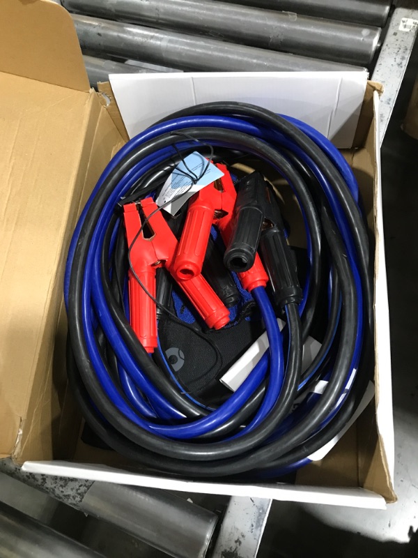 Photo 1 of EXTRESPO Heavy Duty Jumper Cables, 0 Gauge 25 Feet 1000Amp Booster Cables, UL Listed Cables for 12V & 24V Cars, SUVs and Trucks, Jumper Cables Kit with Carry Bag, Gloves, Brushes (0 Gauge 25 Feet)…