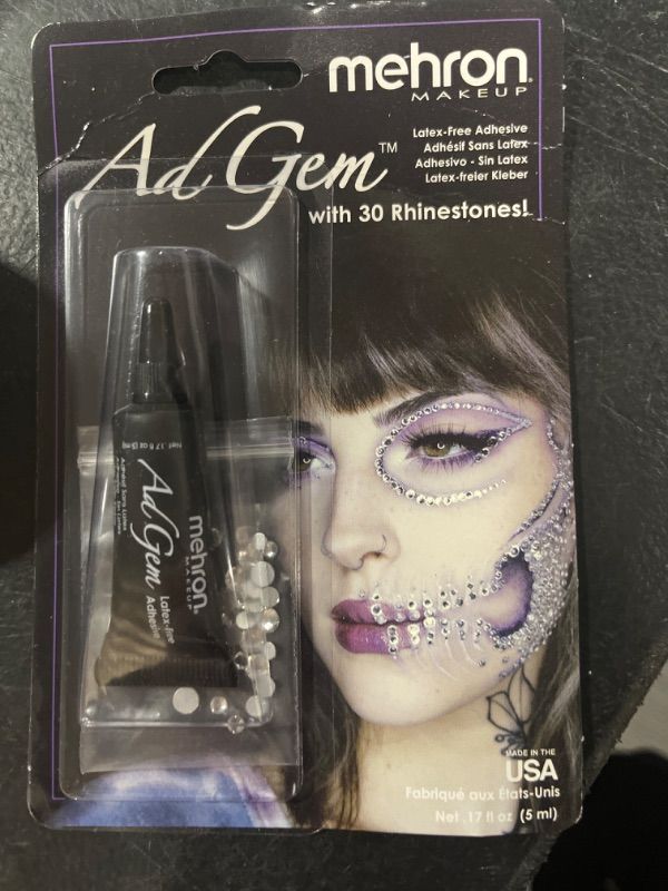 Photo 2 of mehron AdGem Latex Free Adhesive - w/12 Rhinestones