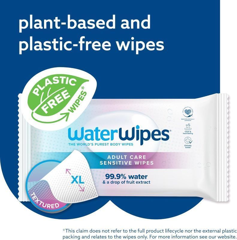 Photo 1 of WaterWipes Plastic-Free Original Baby Wipes, 99.9% Water Based Wipes, Unscented & Hypoallergenic for Sensitive Skin, 180 Count