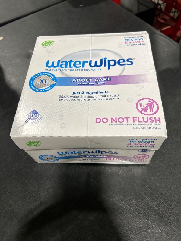 Photo 2 of WaterWipes Plastic-Free Original Baby Wipes, 99.9% Water Based Wipes, Unscented & Hypoallergenic for Sensitive Skin, 180 Count