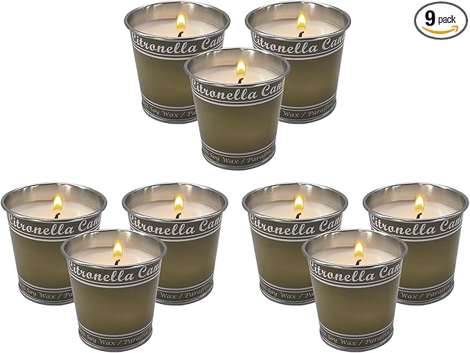 Photo 1 of Citronella Candles Outdoor, Strong Citronella Candles for Patio Decor, 9 Pack, Small Outdoor Candles, Bulk Citronella Candles, for Outside Table Decor, Camping Accessories 