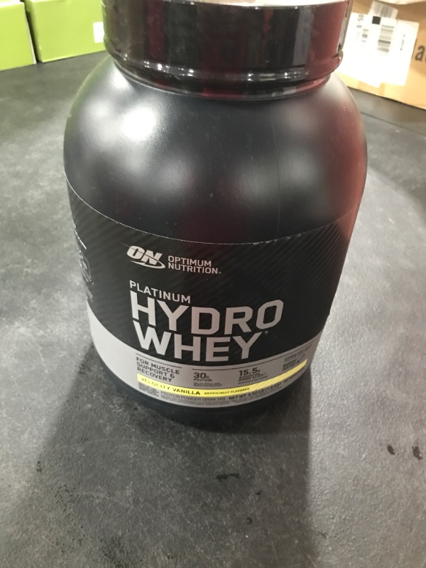 Photo 3 of Optimum Nutrition Platinum Hydrowhey Protein Powder, 100% Hydrolyzed Whey Protein Isolate Powder, Flavor: Velocity Vanilla, 3.5 Pounds (Packaging May Vary) 