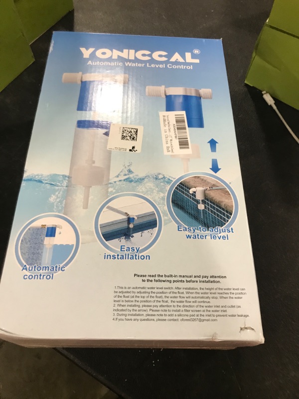 Photo 2 of Yoniccal Pool Filler Automatic Pool Fill Water Leveler auto Filler Water Level Control (3/4'' White with Grey Box)