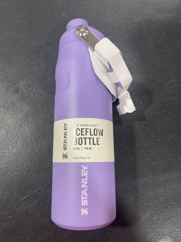 Photo 2 of Stanley IceFlow Fast Flow Water Bottle 24 OZ | Angled Spout Lid | Lightweight & Leakproof for Travel & Gym | Insulated Stainless Steel | BPA-Free | Lavender PLEASE READ NOTES