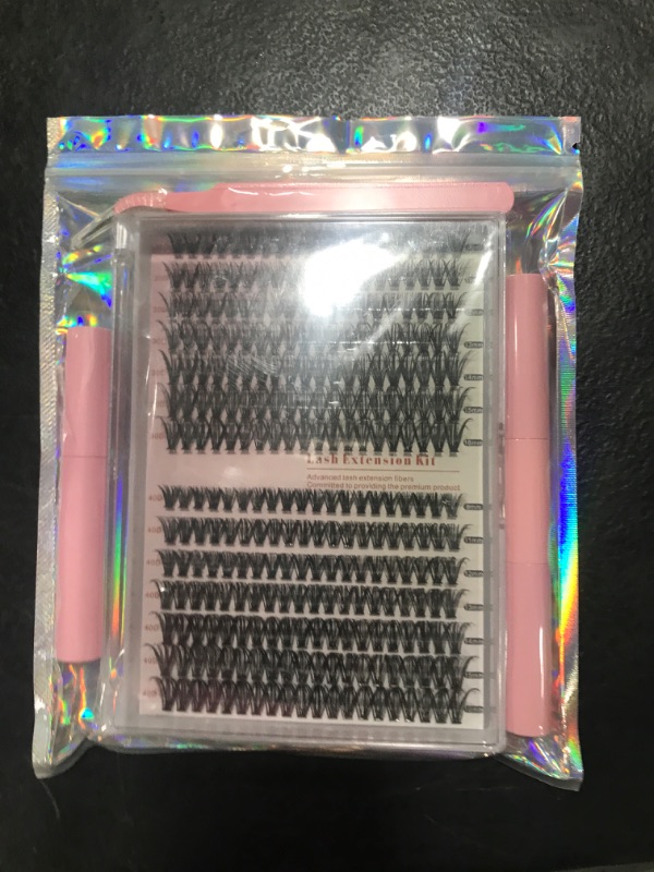 Photo 2 of [280pcs Newest] Natural Lash Clusters Kit: DIY Eyelash Extension Kit, Individual Lashes, Wispy Lash Clusters, Fluffy Clusters, Mink Lash Clusters, Volume Lash Set