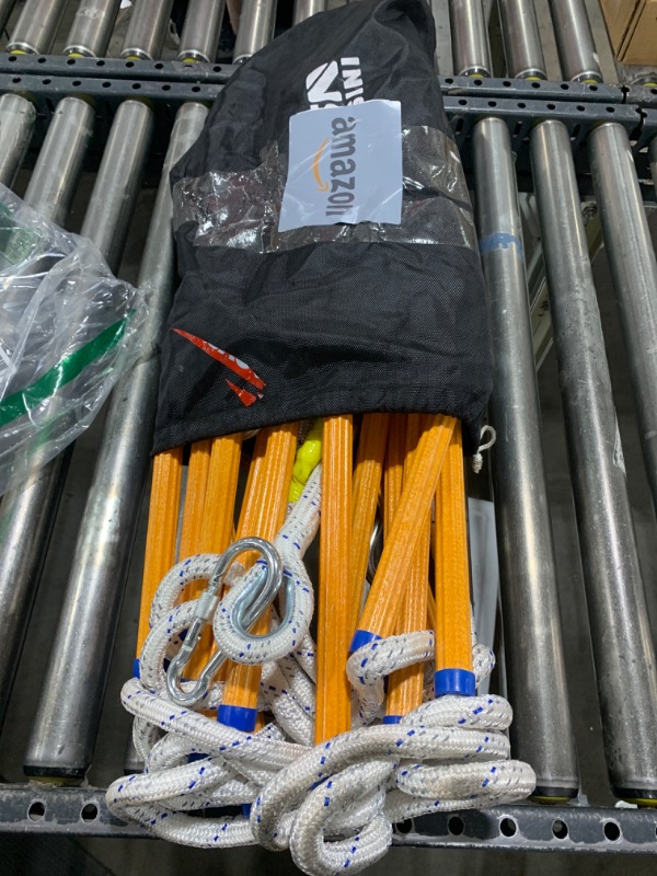 Photo 1 of Rope Ladder,16 Feet Emergency Fire Escape Ladder Flame Resistant Safety Rope Ladder with Hooks