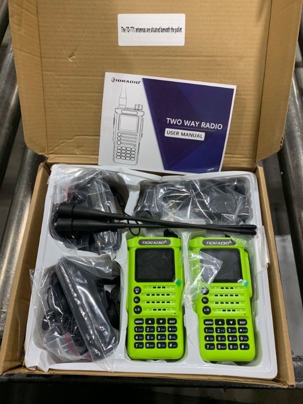 Photo 2 of (2nd Gen)TIDRADIO TD-H8 10Watt Ham Handheld Radio, Bluetooth Programming, Green 2Pack Full Kit