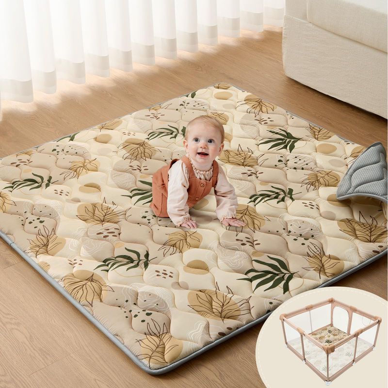 Photo 1 of  Blissful Diary Baby Play Mats for Floor, 50x50 Playpen Mat, Thicken Cushioning Padding Foam Playmate