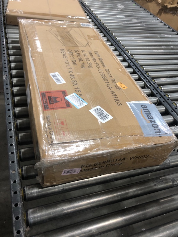 Photo 1 of HOMEFORT Entryway Bench with Lift Top Storage,Shoe Storage Bench with Cushioned Seat,Wood Shoe Cabinet Bench,Bench for Bedroom End of Bed,Entry Hidden Shoe Bench for Mudroom,Hallway (White)