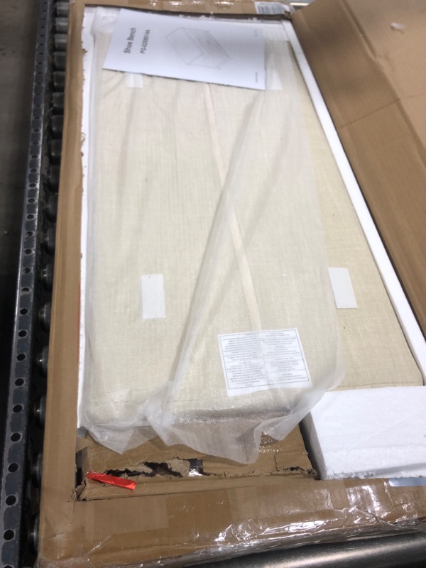 Photo 1 of HOMEFORT Entryway Bench with Lift Top Storage,Shoe Storage Bench with Cushioned Seat,Wood Shoe Cabinet Bench,Bench for Bedroom End of Bed,Entry Hidden Shoe Bench for Mudroom,Hallway (White)