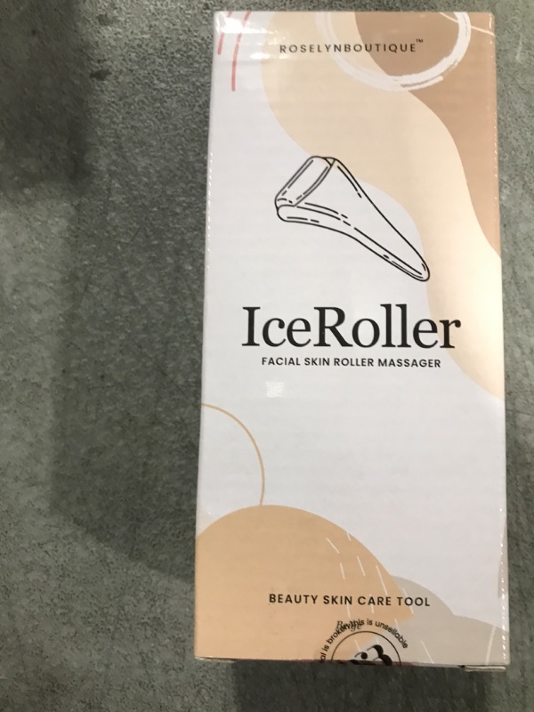 Photo 2 of ROSELYNBOUTIQUE Ice Roller for Face Wrinkles Fine Lines Puffiness Stick Massager Facial Skin Care Tools Self Care Gifts for Men Women (Beige)