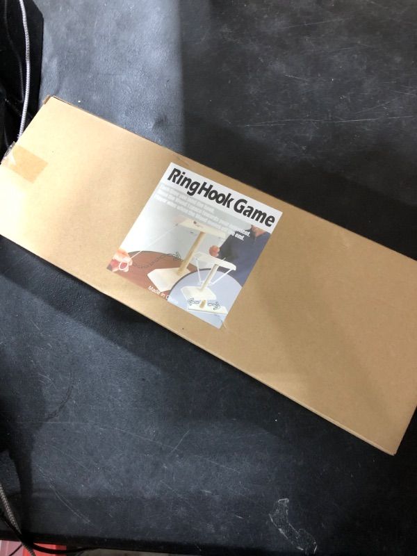 Photo 1 of Ring Toss Games for Adults, Hook and Ring Game with Shot Ladder, Table Top Hook Game, Handmade Wooden Interactive Outdoor & Indoor Party Backyard Family Games