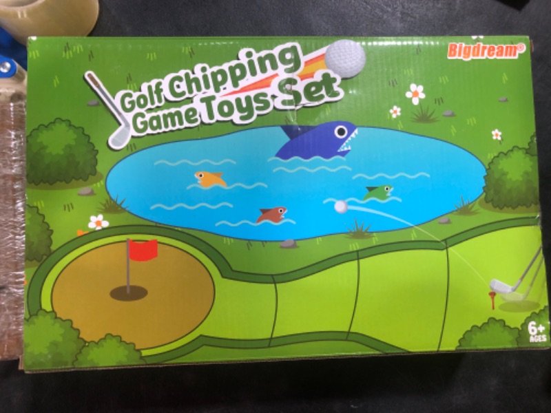 Photo 2 of Bigdream Toddler Golf Club Set with Chipping Golf Game Mat?Indoor Outdoor Backyard Stick Chip Play Equipment Games Gifts Toys for 6 7 8 9 10 11 12 Year Old Boys Girls Kids Adult?Birthday Gifts