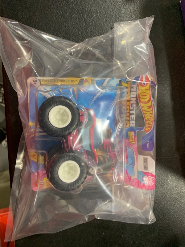 Hot Wheels Monster Trucks, 1 Toy Truck in 164 Scale & 1 Crushable Car