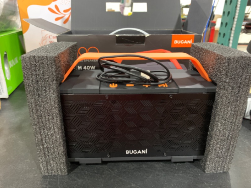 Photo 3 of Bluetooth Speaker, Bugani M90 Portable Bluetooth Speaker with 30W Stereo Sound and Deep Bass,Long-Term Playback,Bluetooth 5.0 100ft Wireless Range, Support TF Card/AUX, Built-in Mic, for Home.