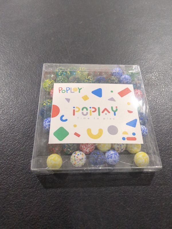 Photo 2 of POPLAY 60PCS Glass Marbles Bulk, 5/8inch Color Mixing Glass Marbles Kids Marbles for Games DIY Home Decoration