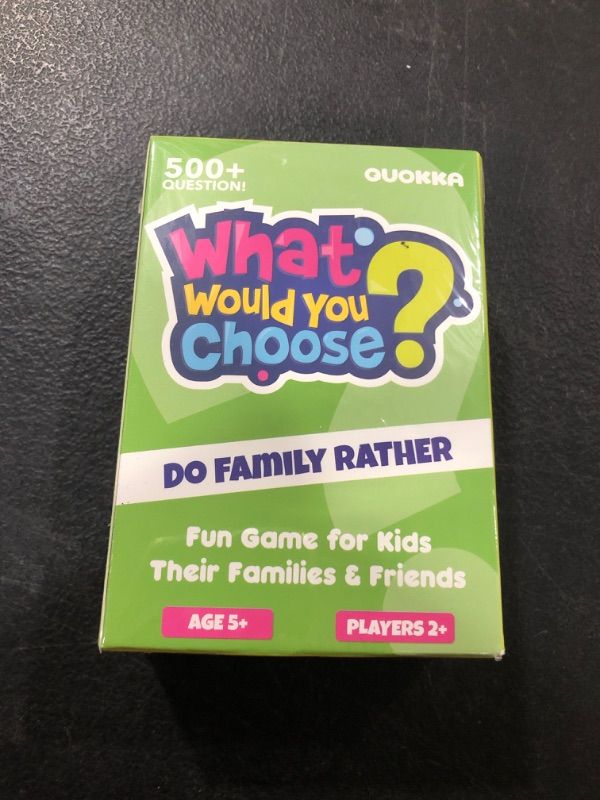 Photo 2 of QUOKKA Board Games for Kids 8-12 Year Olds - Family Card Game for Kids Ages 6-8 - What Would You Choose | Do Family Rather? | Pick Your Answer | Get to Know Your Family