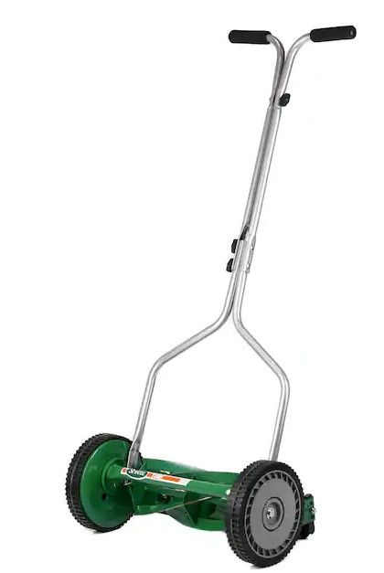 Photo 1 of 14 in. 5-Blade Manual Walk Behind Push Reel Lawn Mower
