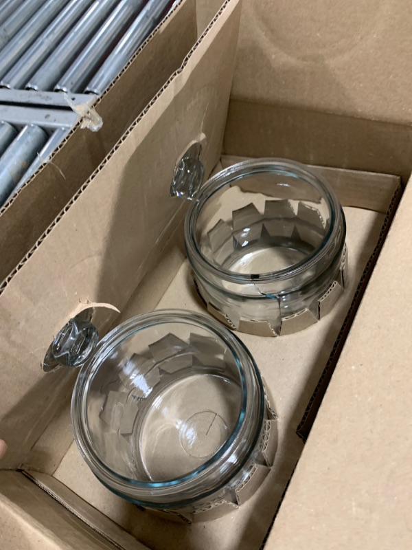Photo 1 of Anchor Hocking Heritage Hill 1/2 Gallon Glass Jar with Lid, Set of 2