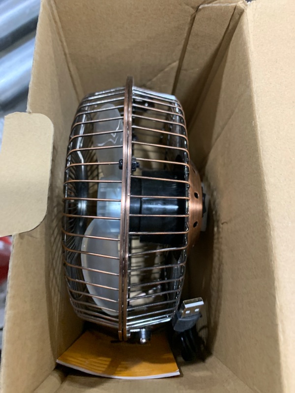 Photo 1 of EasyAcc 6 Inch USB Fan, Desk Fan USB Powered Portable Fan Strong Airflow& 360°Rotation Personal Table Cooling Fan with 2 Speed for Home Office- Broze (USB POWERED ONLY)