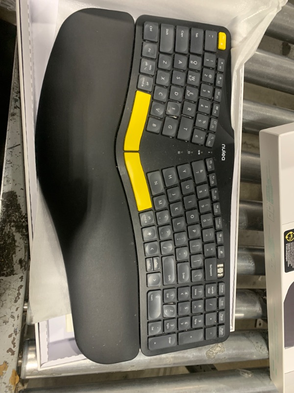 Photo 2 of Nulea Wireless Ergonomic Keyboard, Split Keyboard with Wrist Rest, USB-C Charging, 7-Color Backlight, Natural Typing, Bluetooth and USB Connectivity, Compatible with Windows/Mac