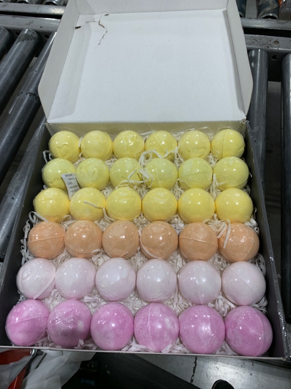 Photo 2 of Bulk Bath Bombs Gift Set. 36 Aromatherapy Bath Bomb Set for Women Men & Kids. Natural & Organic Ingredients- Individually Wrapped Bath Bombs with Essential Oils Relaxing Gift for Women and Men!