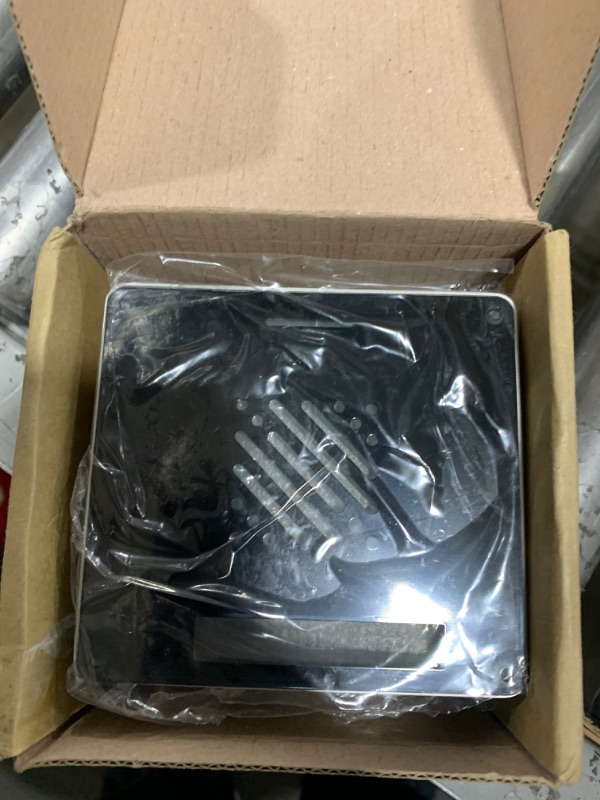 Photo 1 of ElectroCookie Raspberry Pi 5 Case, Aluminum Mini Tower Case with Cooling Fan and Color Changing Ambient Light (Silver)