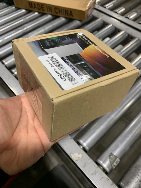 Photo 1 of ElectroCookie Raspberry Pi 5 Case, Aluminum Mini Tower Case with Cooling Fan and Color Changing Ambient Light (Silver)
