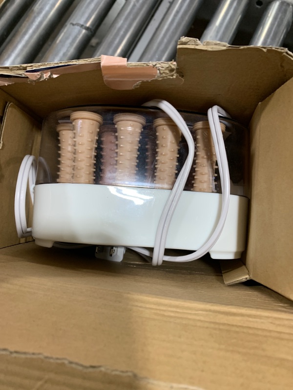 Photo 2 of Conair Double Ceramic Hot Rollers for Long, Medium, and All Hair - Hair Curler - Hair Roller Clips Included - 1/2 inch, 3/4 inch, and 1 inch Rollers Tan 20 Piece Assortment