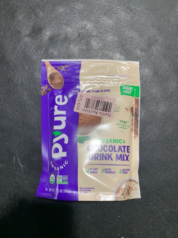 Photo 2 of Pyure Organic Chocolate Drink Mix, Keto, 0 Sugar, 7.23 oz (205 g) - BBD 01/04/2025