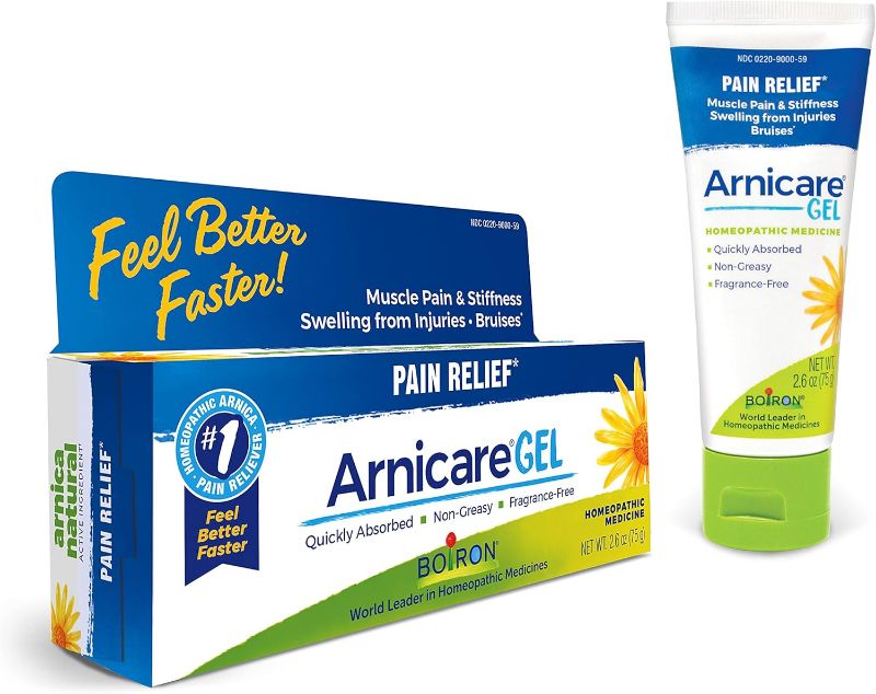 Photo 1 of 2 PACK -Boiron Arnicare Gel for Relief of Joint Pain, Muscle Pain, Muscle Soreness, and Swelling from Bruises or Injury Non-greasy and Fragrance-Free - 2.6 oz - EXP 12/2024