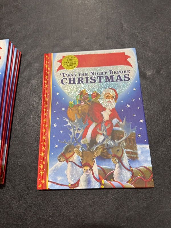 Photo 2 of Twas the Night Before Christmas Personalized Book with Stickers (Hardcover)