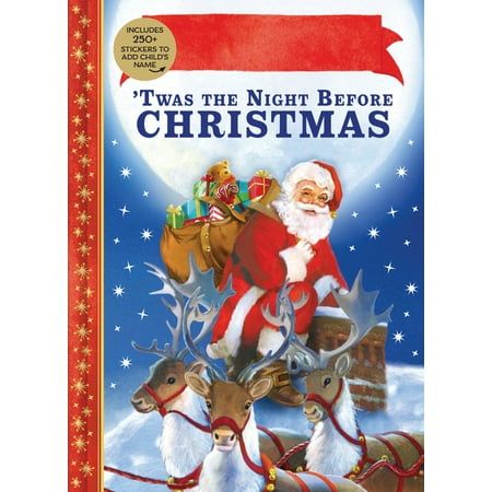 Photo 1 of Twas the Night Before Christmas Personalized Book with Stickers (Hardcover)